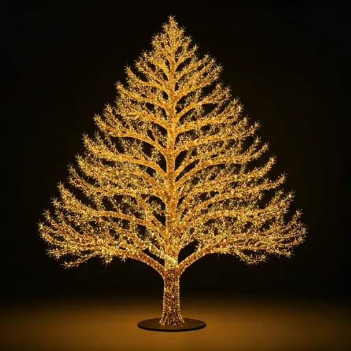 Pre-lit artificial Christmas tree