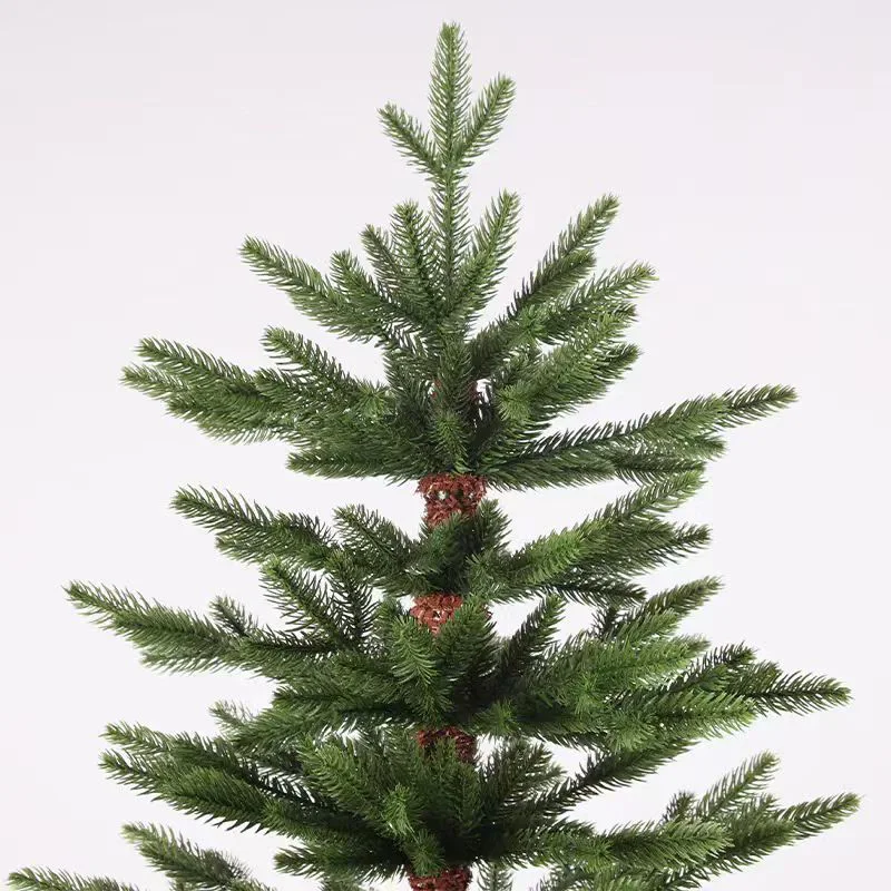 Unlit PE Christmas Tree with brown trunk