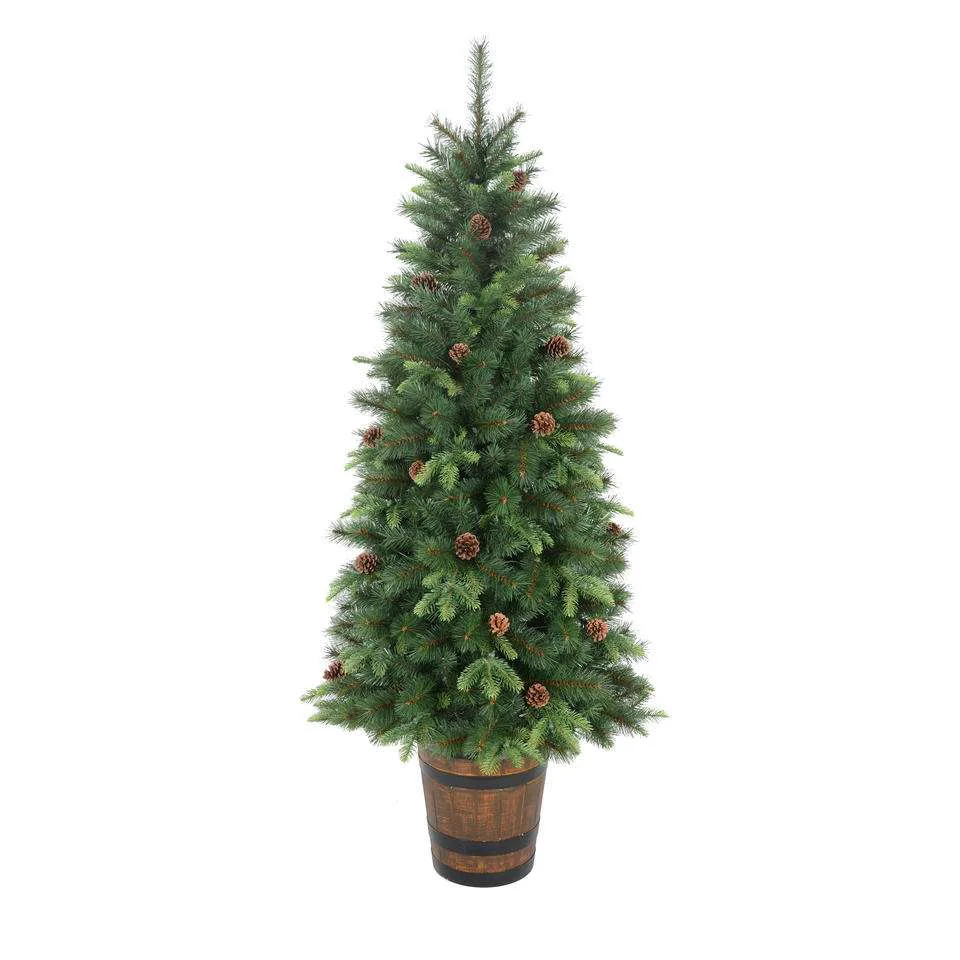 4FT Green PE & Pine Needle Christmas Tree