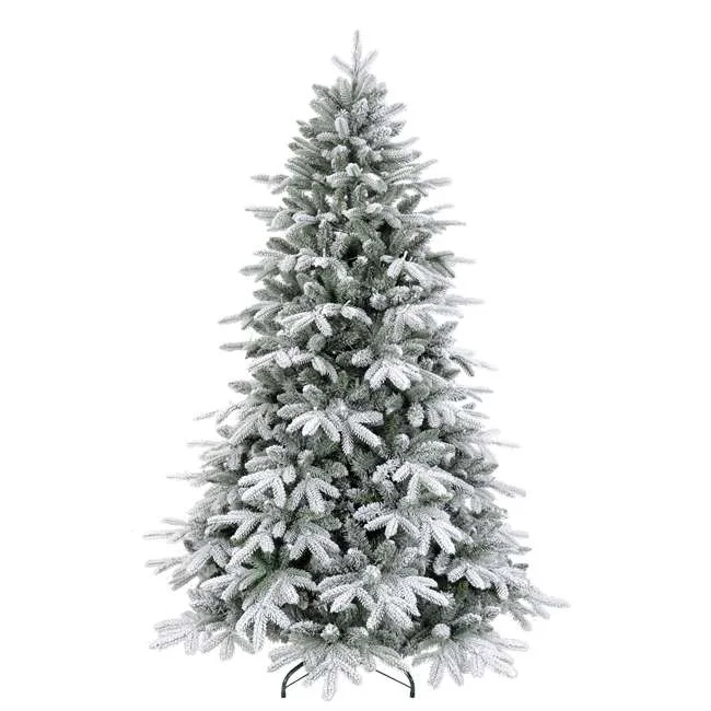 7.5 ft Pre-lit Flocked Mixed Christmas Tree