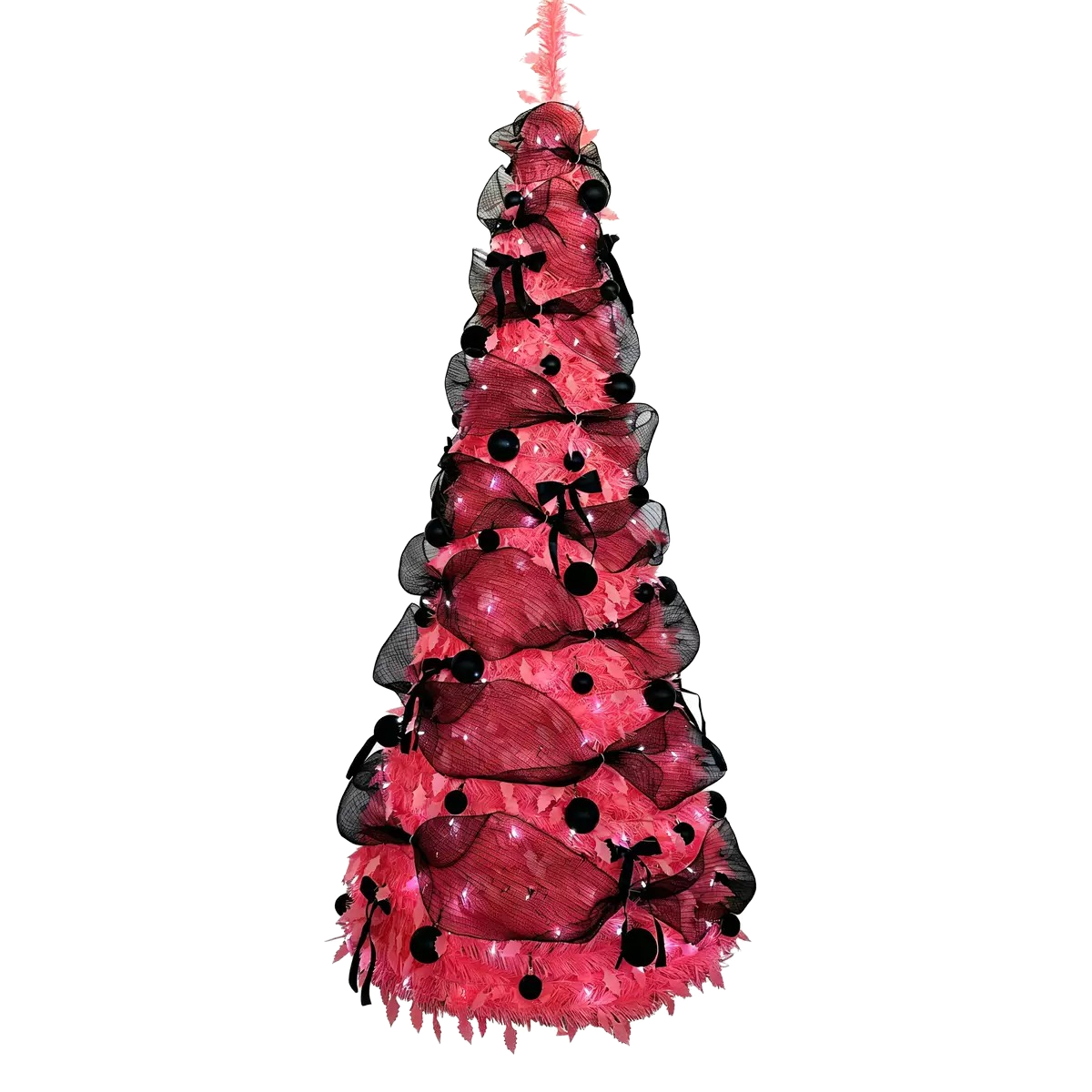 Pink Pointy Home Interior Decoration Christmas Tree