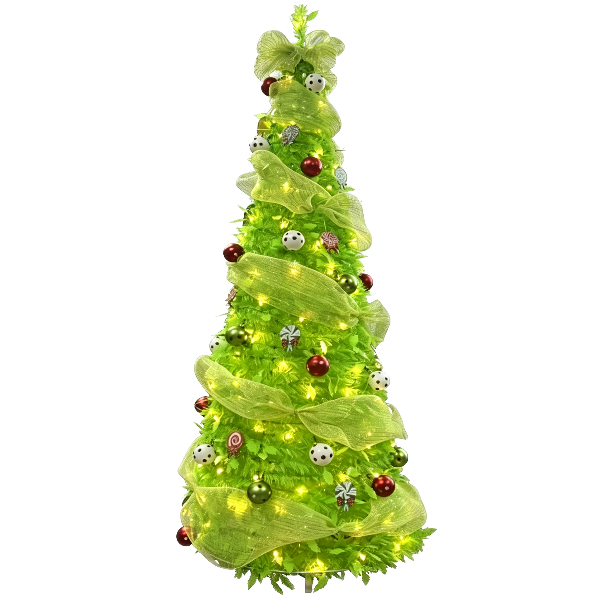 7 ft Pre-lit Flocked Mixed Christmas Tree – LED Lights