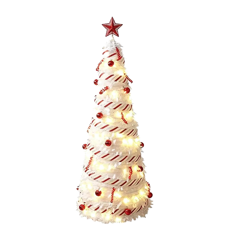 Pink PE & PVC mixed Christmas Tree