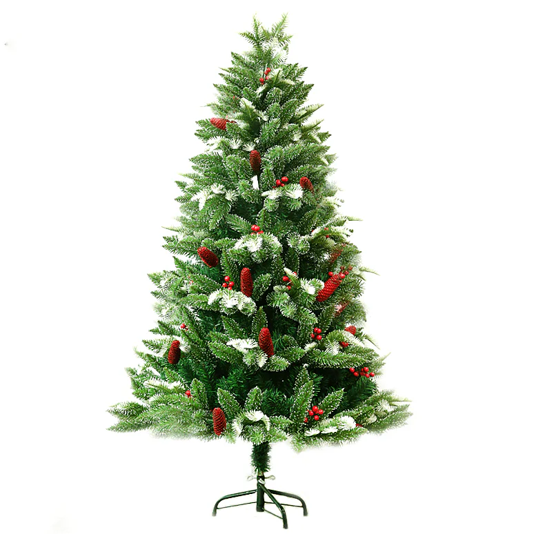 White Points Painted PVC PE Mixed Christmas Trees