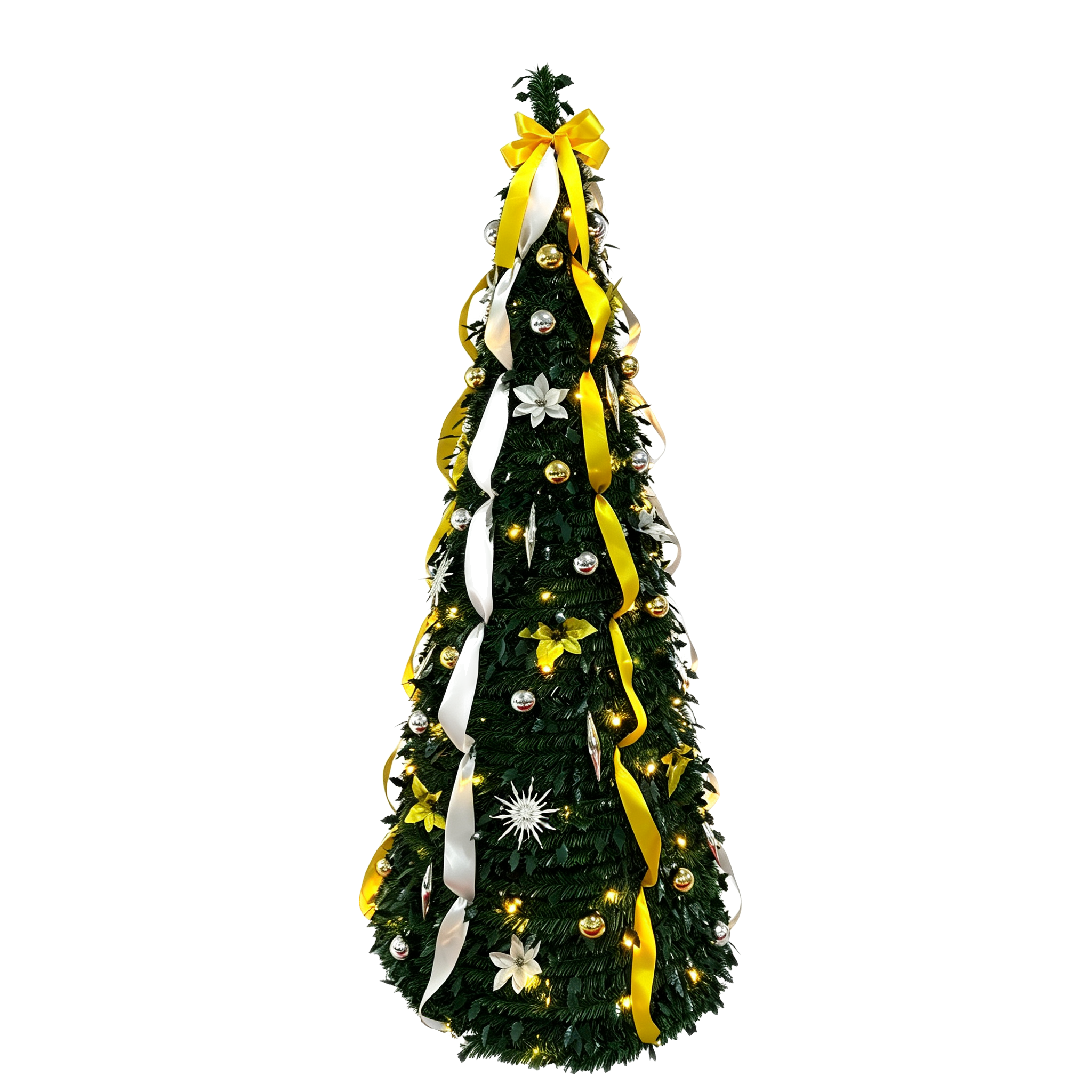 7 ft Hinged Flocked PE & PVC Christmas Tree