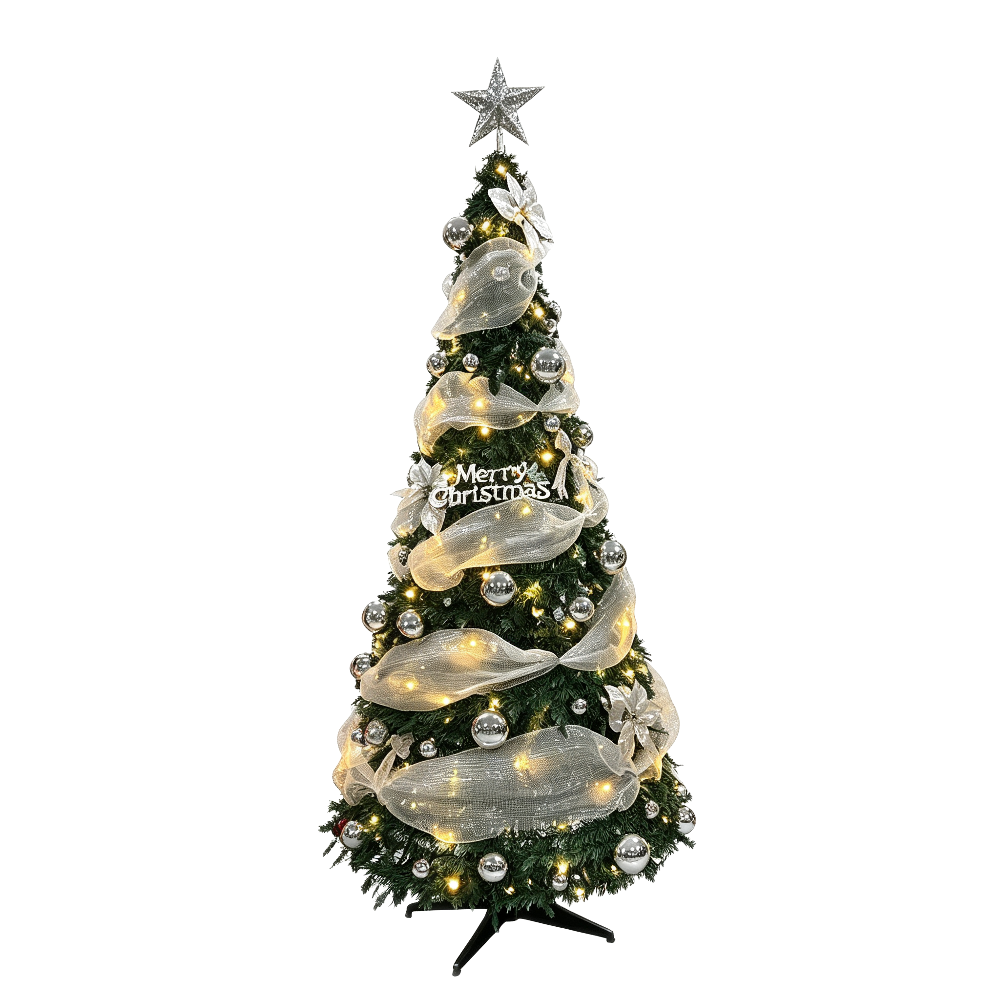 Hinged Christmas Tree with Colorful LED Lights