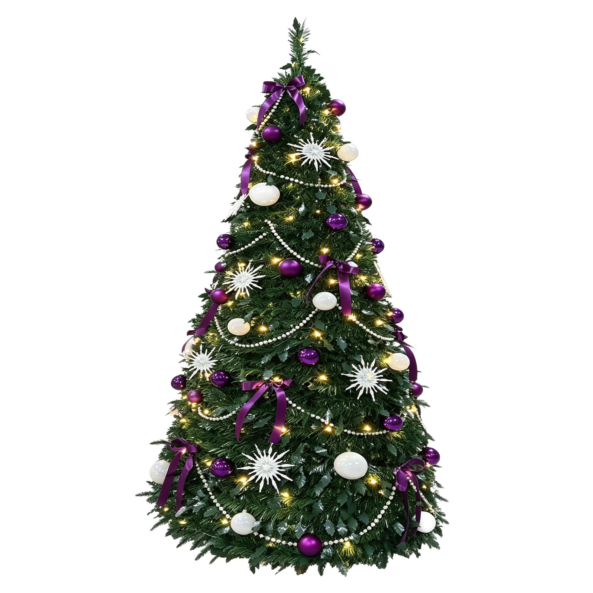 Prelit LED PE PVC Artificial Flocked Christmas Tree Christmas Decoration Snow Pine Tree Wholesale