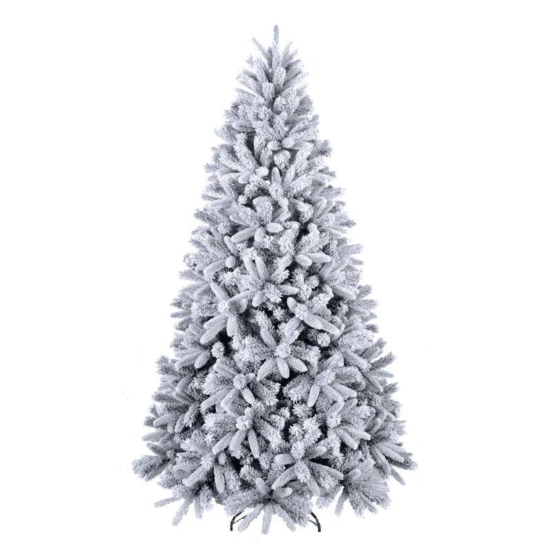 7 ft Hinged Flocked PE & PVC Christmas Tree