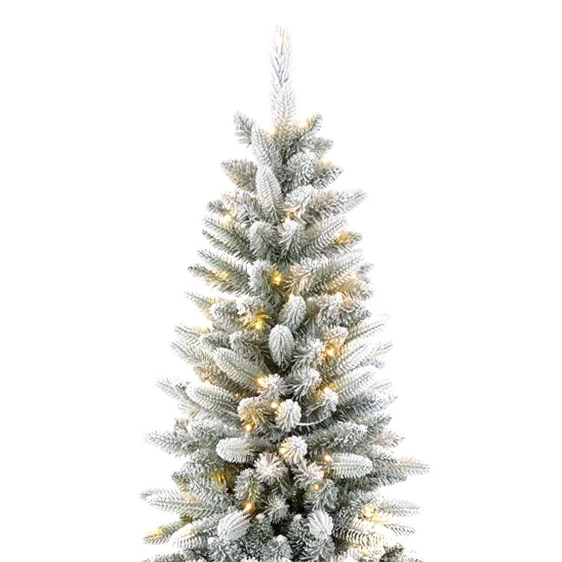 Premium Flocked Pencil Artificial Christmas Tree