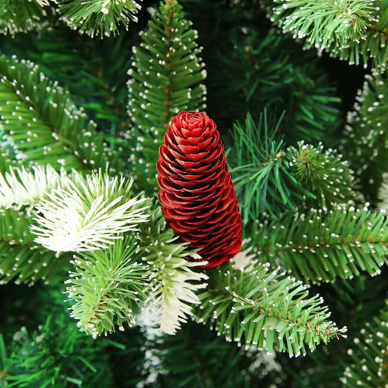 White Points Painted PVC PE Mixed Christmas Trees