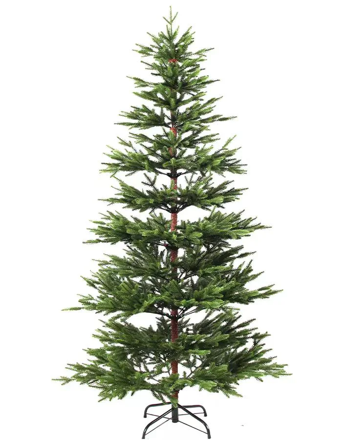Unlit PE Christmas Tree with brown trunk