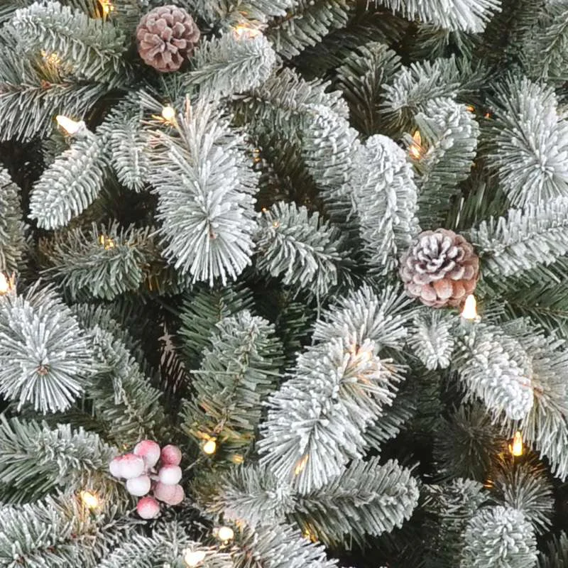 Decorative Flocked Snowing Artificial Prelit Christmas Tree