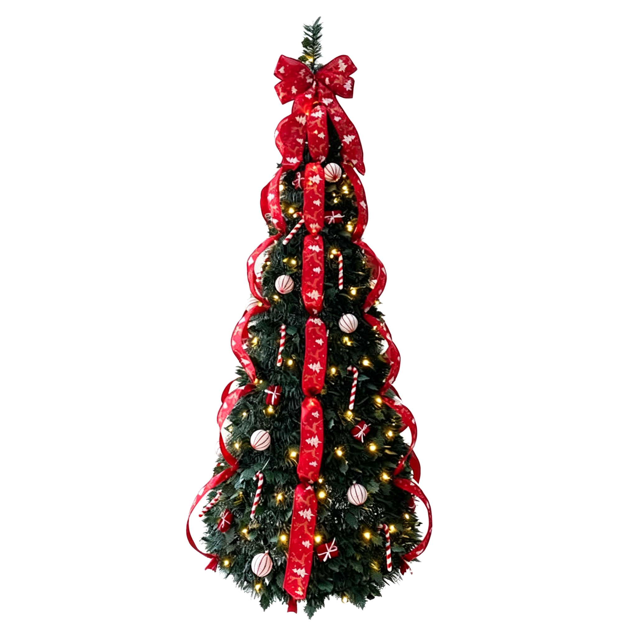 Frosted Pine Needle & PE Mixed Christmas Wreath