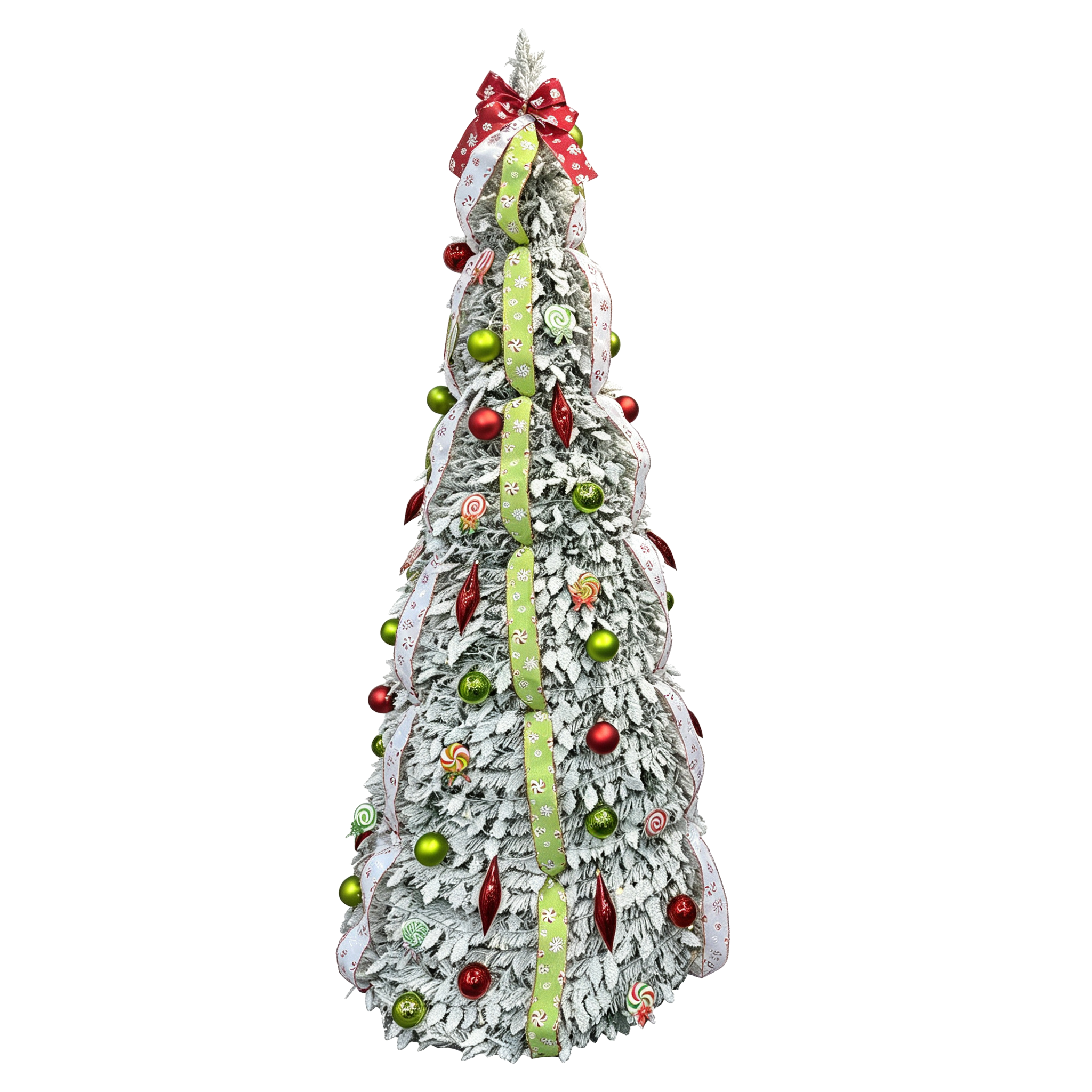Green PVC PE Pointy Christmas Tree